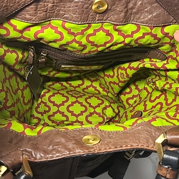 orYANY "Gwen" Distressed Leather Dual Pocket Crossbody/Shoulder Bag - Picture 9 of 15